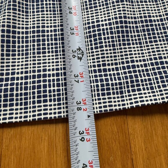 J.McLaughlin Size 8 Navy & White Mod Matrix Geo Vilma Sleeveless Sheath Dress - Picture 8 of 13